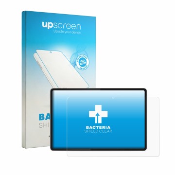 Parte frontale di una confezione del prodotto con il logo del marchio upscreen. Accanto è raffigurato il dispositivo Lenovo Yo