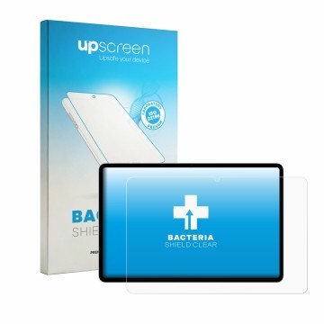 Parte frontale di una confezione del prodotto con il logo del marchio upscreen. Accanto è raffigurato il dispositivo Honor Pad
