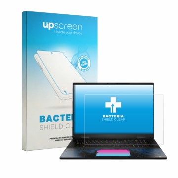 Vorderseite einer Produktverpackung mit dem Markenlogo upscreen. Daneben ist das Gerät MSI Titan 18 HX Dragon Edition Draco Ep