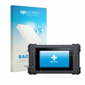 Parte frontale di una confezione del prodotto con il logo del marchio upscreen. Accanto è raffigurato il dispositivo iCarsoft 