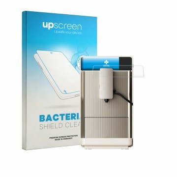 Face avant d’un emballage produit avec le logo de la marque upscreen. À côté, l’appareil Dreame Ecceluxe Slim est représenté a