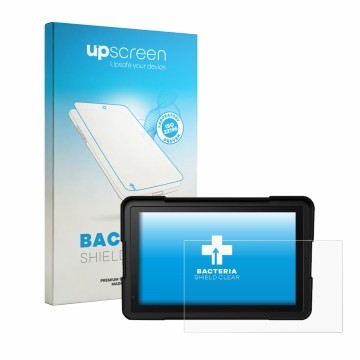 Front side of a product packaging with the brand logo upscreen. Next to it is the device BakerMiche 7