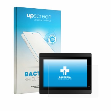 Vorderseite einer Produktverpackung mit dem Markenlogo upscreen. Daneben ist das Gerät Garmin GMI 40 mit dem zugehörigen Displ