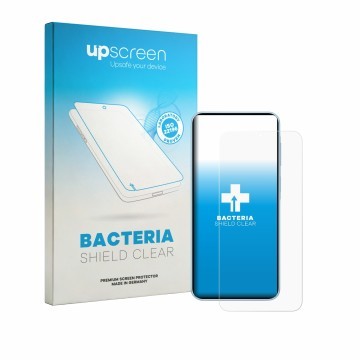 Front side of a product packaging with the brand logo upscreen. Next to it is the device Samsung Galaxy A18 4G shown with the 