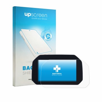 Vorderseite einer Produktverpackung mit dem Markenlogo upscreen. Daneben ist das Gerät BMW F 450 R TFT-Display 6.5