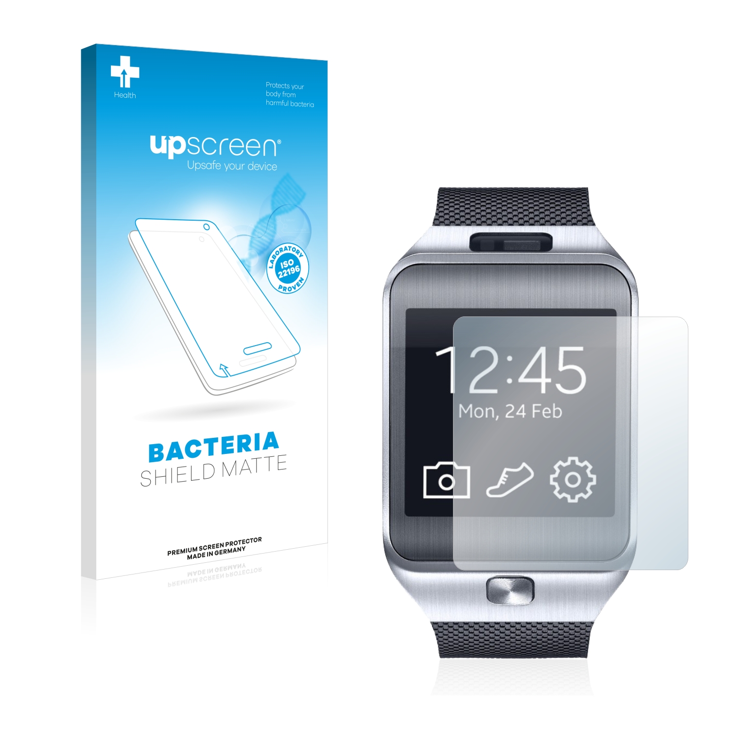 Matte and Anti-Glare Anti-Bacteria Protection Protective Film upscreen Bacteria Shield Matte Screen Protector for Samsung Galaxy Gear 2 SM-R380 