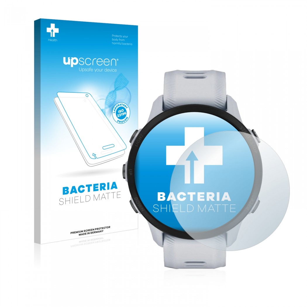upscreen Bacteria Shield Matte Premium Antibakterielle Displayschutzfolie  für Garmin Forerunner 955 Solar