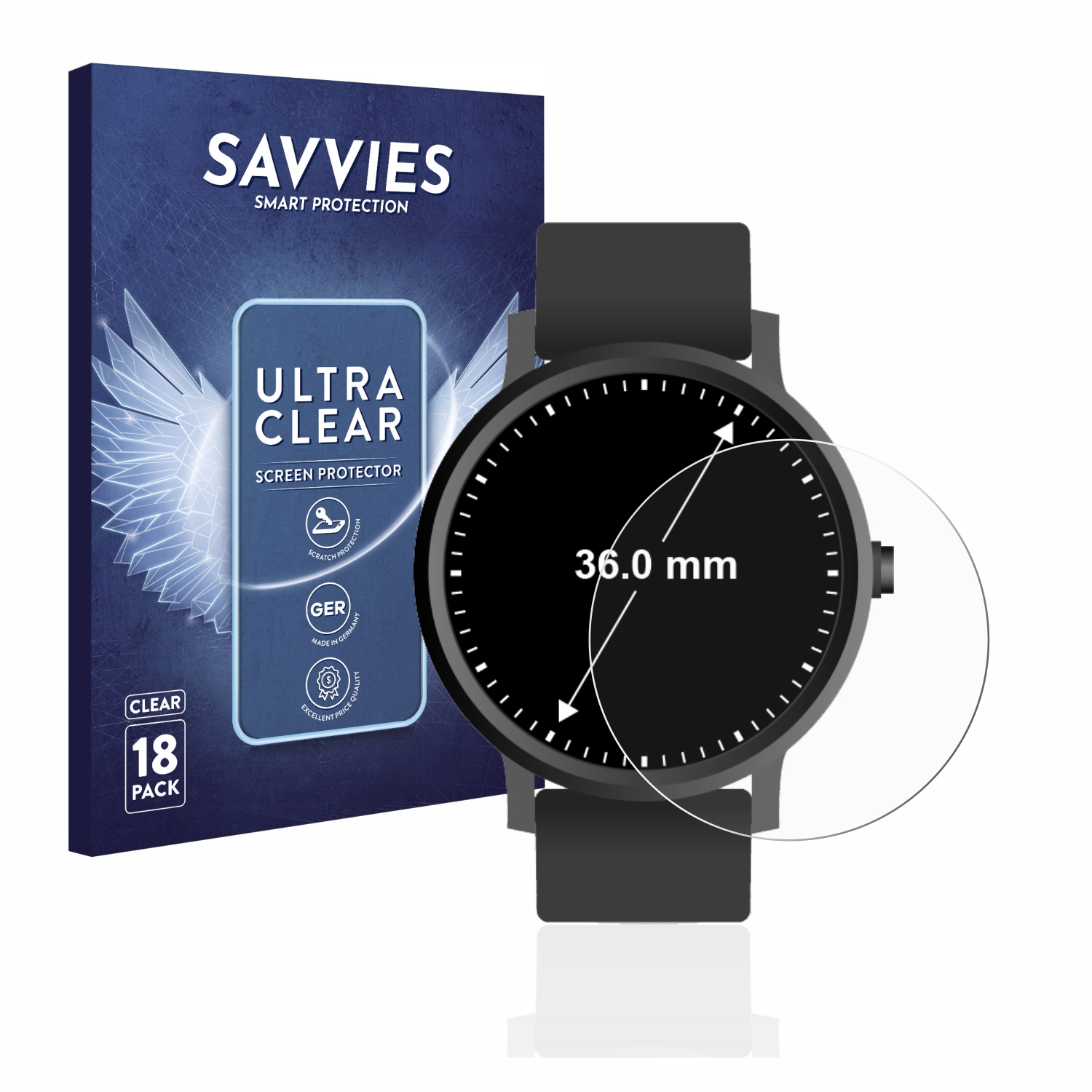 Schutzfolie für Armbanduhren Kreisrund alle Größen - Zdjęcie 23 z 166