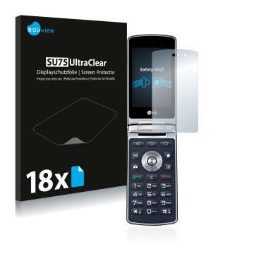 Front side of a product packaging with the brand logo Savvies. Next to it is the device LG Wine Smart H410 shown with the corr