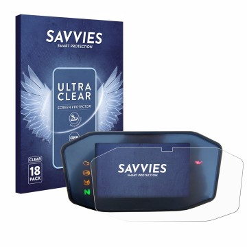 Vorderseite einer Produktverpackung mit dem Markenlogo Savvies. Daneben ist das Gerät KTM 690 Duke 2016 mit dem zugehörigen Di