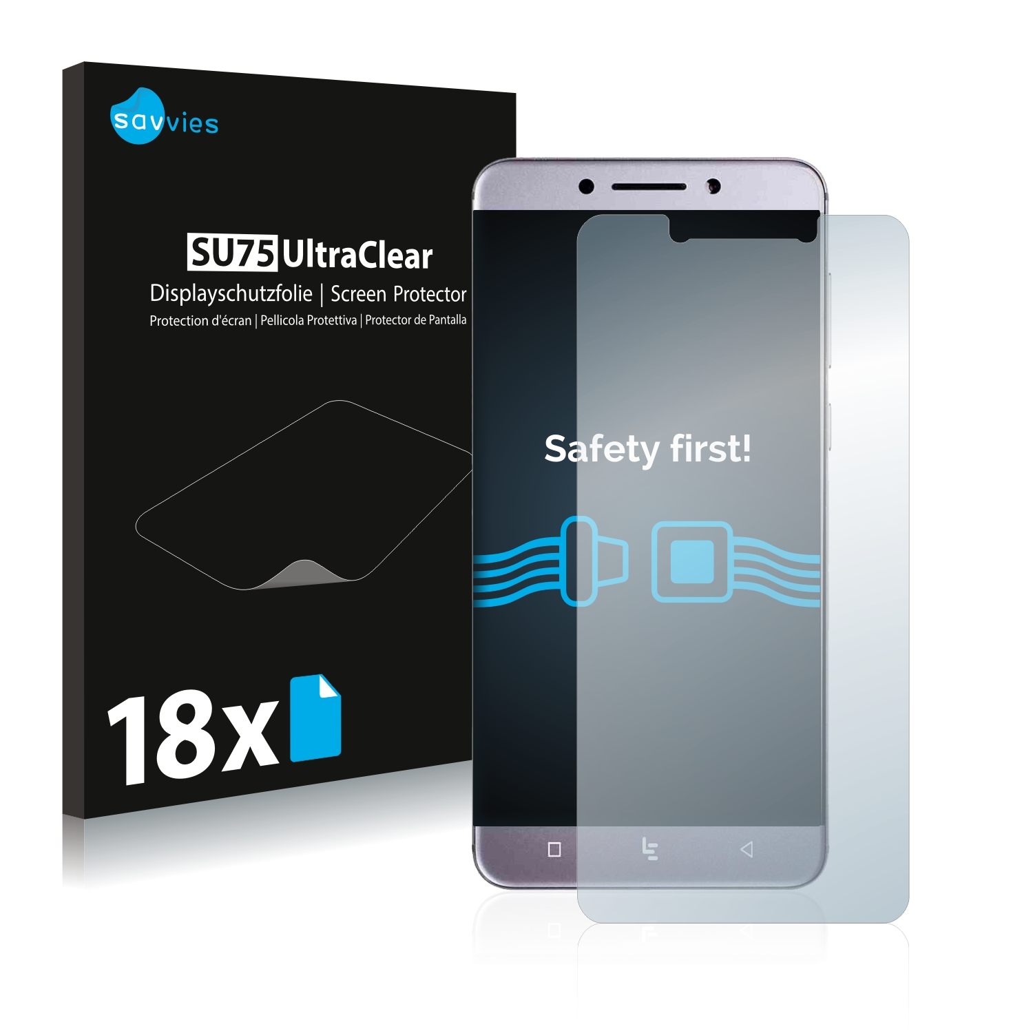18x Savvies SU75 Screen Protector for LeEco Le S3 | protectionfilms24.com