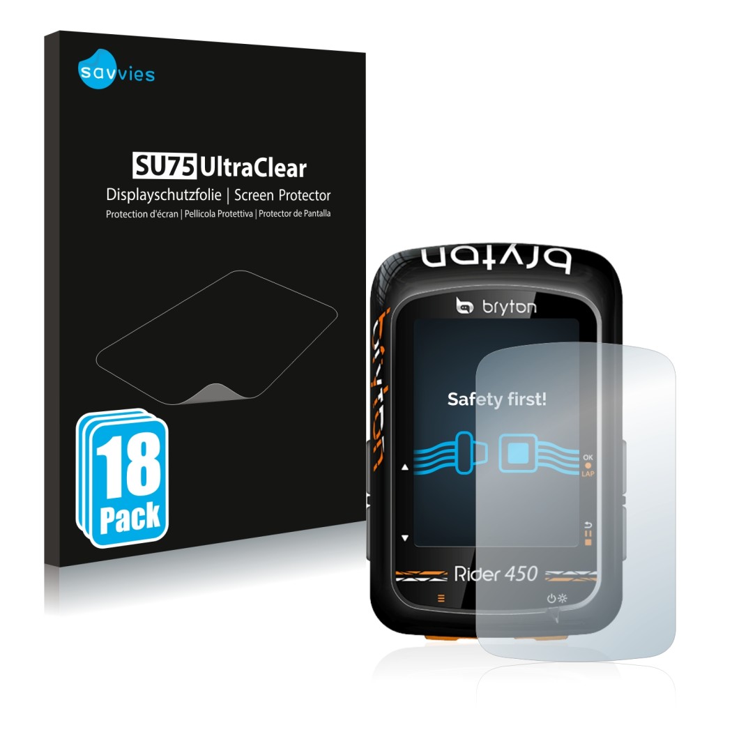 18x Savvies Su75 Screen Protector For Bryton Rider 450 Protectionfilms24 Com