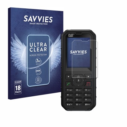 Parte frontale di una confezione del prodotto con il logo del marchio Savvies. Accanto è raffigurato il dispositivo Caterpilla