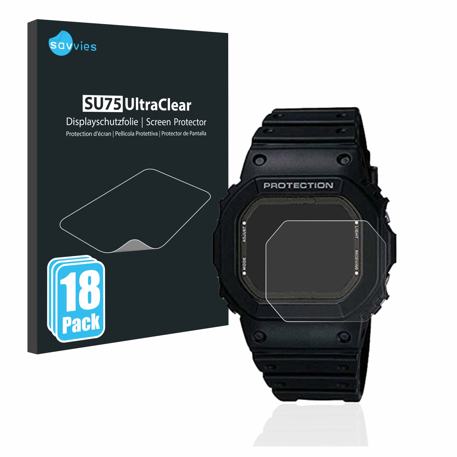 18x Savvies SU75 Screen Protector for Casio G-Shock GW-5000