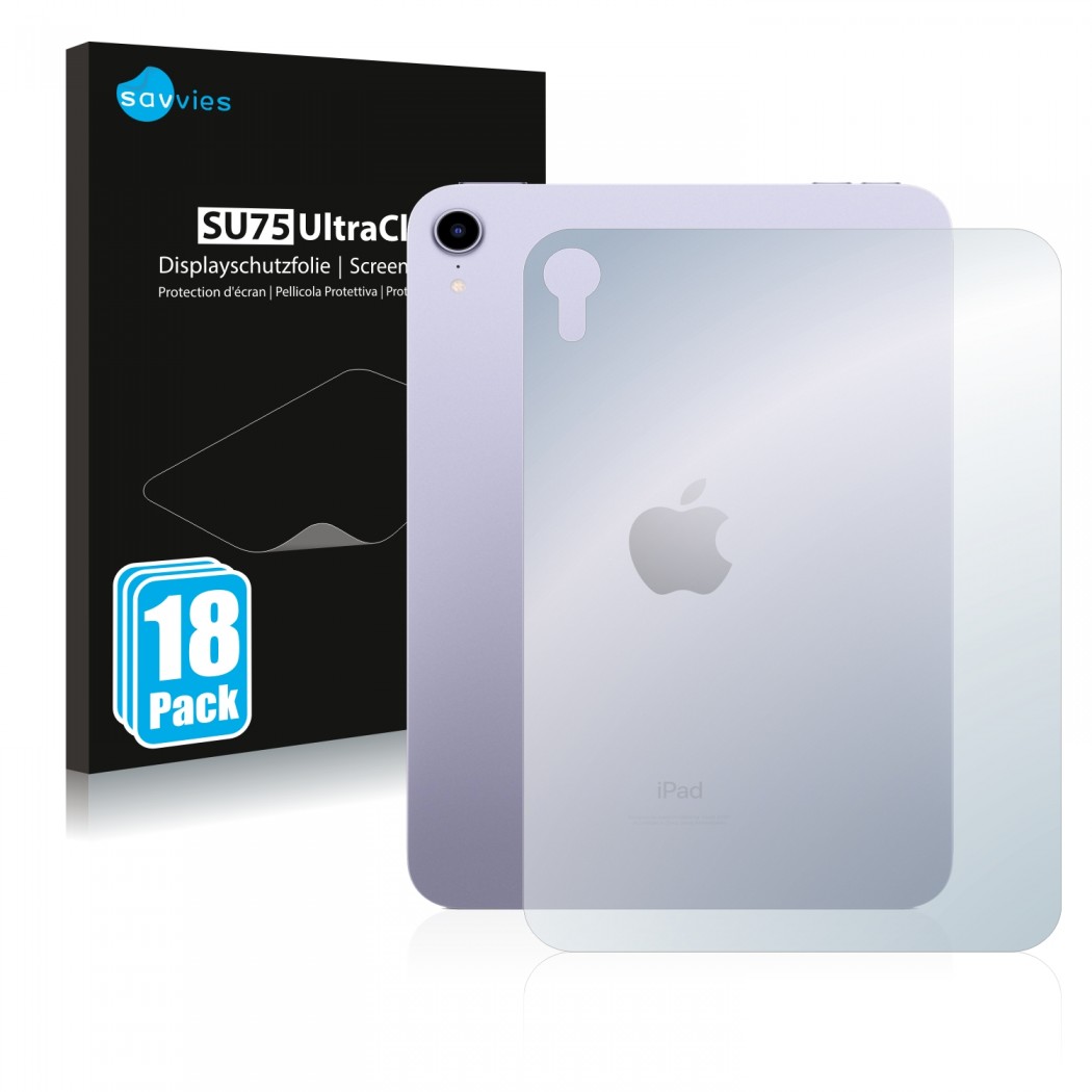 18x Savvies SU75 Film de protection d'écran pour Apple iPad Mini 6 WiFi  2021 (6ème gén, Arrière)