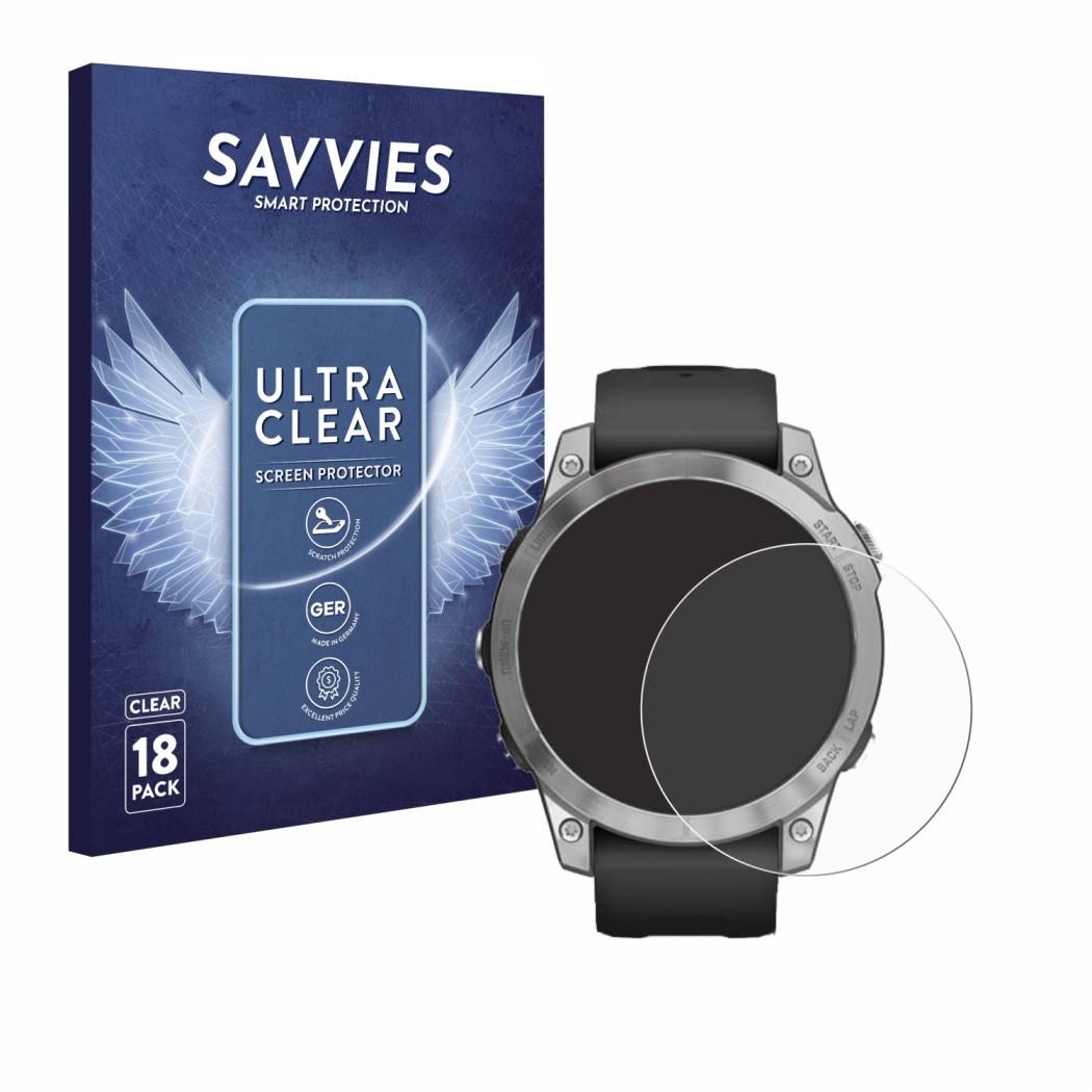 18x Savvies Screen Protector for Garmin Fenix (47 mm