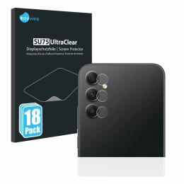 Vorderseite einer Produktverpackung mit dem Markenlogo Savvies. Daneben ist das Gerät Samsung Galaxy A34 5G (NUR Kameraschutz)