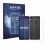 Front side of a product packaging with the brand logo Savvies. Next to it is the device Sony Xperia 10 VI (Front+Back) shown w