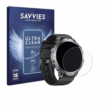 Parte frontal de un envase de producto con el logotipo de la marca Savvies. Al lado se muestra el dispositivo LIGE EF13-B 1.85
