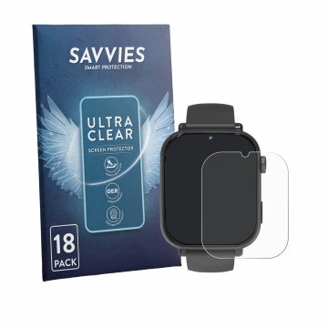 Vorderseite einer Produktverpackung mit dem Markenlogo Savvies. Daneben ist das Gerät Pthtechus A22 mit dem zugehörigen Displa