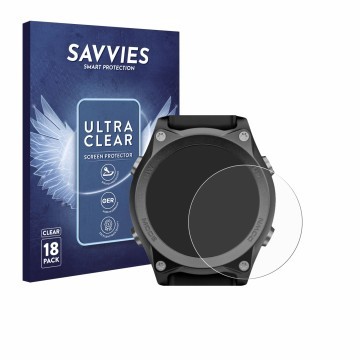 Face avant d’un emballage produit avec le logo de la marque Savvies. À côté, l’appareil Mares Sirius est représenté avec la pr