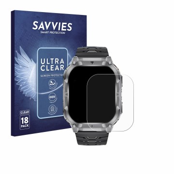 Face avant d’un emballage produit avec le logo de la marque Savvies. À côté, l’appareil LIGE EF22 2