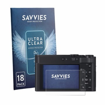 Parte frontale di una confezione del prodotto con il logo del marchio Savvies. Accanto è raffigurato il dispositivo Panasonic 