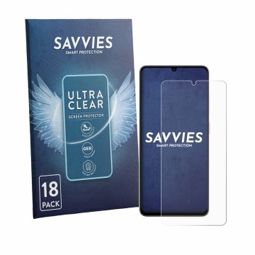 Parte frontale di una confezione del prodotto con il logo del marchio Savvies. Accanto è raffigurato il dispositivo ZTE Blade 