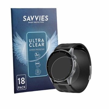 Front side of a product packaging with the brand logo Savvies. Next to it is the device Knauermann Pro 4 AIR (round) shown wit