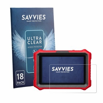 Front side of a product packaging with the brand logo Savvies. Next to it is the device KINGBOLEN K8 Pro shown with the corres