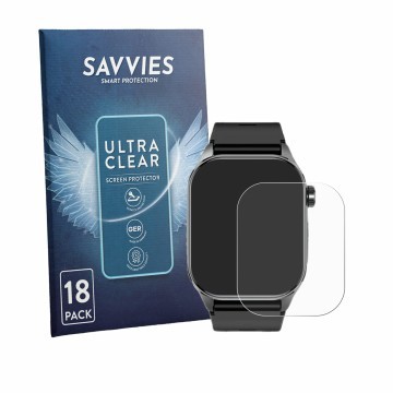 Front side of a product packaging with the brand logo Savvies. Next to it is the device SWZEC Notkraft Care Control Pro shown 