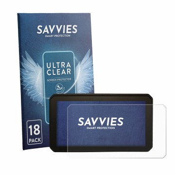 Vorderseite einer Produktverpackung mit dem Markenlogo Savvies. Daneben ist das Gerät Interphone Sync55B mit dem zugehörigen D