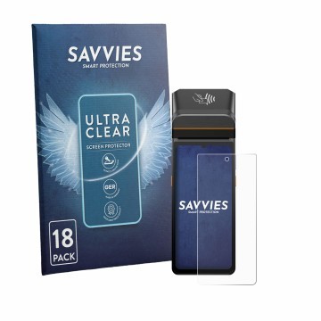 Parte frontal de un envase de producto con el logotipo de la marca Savvies. Al lado se muestra el dispositivo Brainsport myPAD