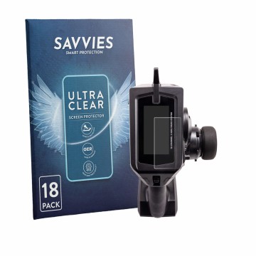 Vorderseite einer Produktverpackung mit dem Markenlogo Savvies. Daneben ist das Gerät Spektrum DX Pro Plus mit dem zugehörigen