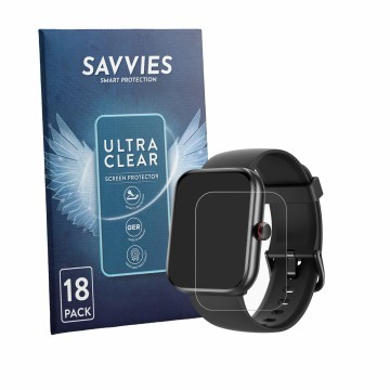Face avant d’un emballage produit avec le logo de la marque Savvies. À côté, l’appareil Uaue IDW20 1.91