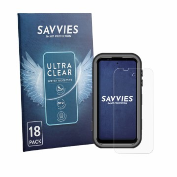 Vorderseite einer Produktverpackung mit dem Markenlogo Savvies. Daneben ist das Gerät Lagenio Eagle Pro mit dem zugehörigen Di