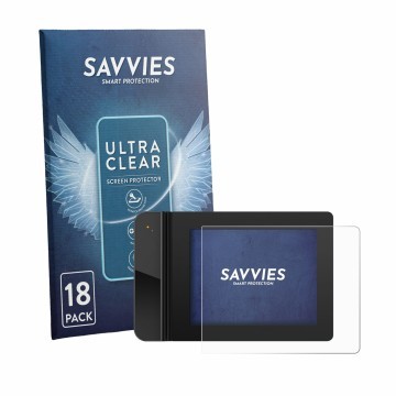 Face avant d’un emballage produit avec le logo de la marque Savvies. À côté, l’appareil XP-PEN Star G430S est représenté avec 