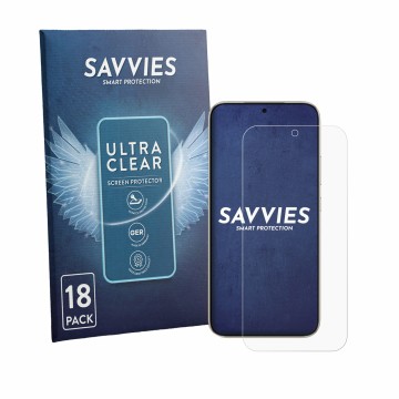 Parte frontale di una confezione del prodotto con il logo del marchio Savvies. Accanto è raffigurato il dispositivo Honor X80 