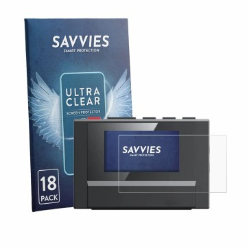 Parte frontale di una confezione del prodotto con il logo del marchio Savvies. Accanto è raffigurato il dispositivo FiiO SnowS
