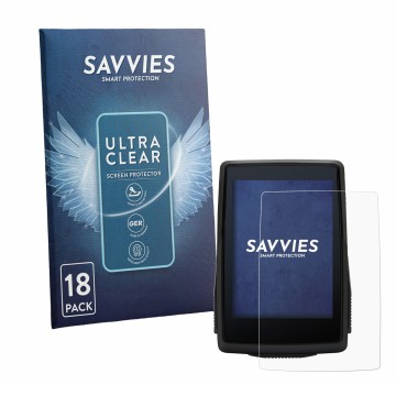 Parte frontale di una confezione del prodotto con il logo del marchio Savvies. Accanto è raffigurato il dispositivo Sigma ROX 