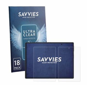 Vorderseite einer Produktverpackung mit dem Markenlogo Savvies. Daneben ist das Gerät Samsung Galaxy Z Fold 8 (Inneres Display