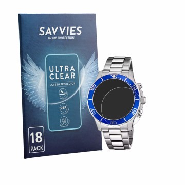 Front side of a product packaging with the brand logo Savvies. Next to it is the device Lotus 18800 shown with the correspondi