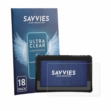 Parte frontal de un envase de producto con el logotipo de la marca Savvies. Al lado se muestra el dispositivo KOROBIE 84561278