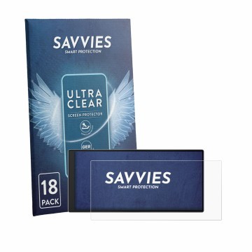 Parte frontale di una confezione del prodotto con il logo del marchio Savvies. Accanto è raffigurato il dispositivo Garmin Dri