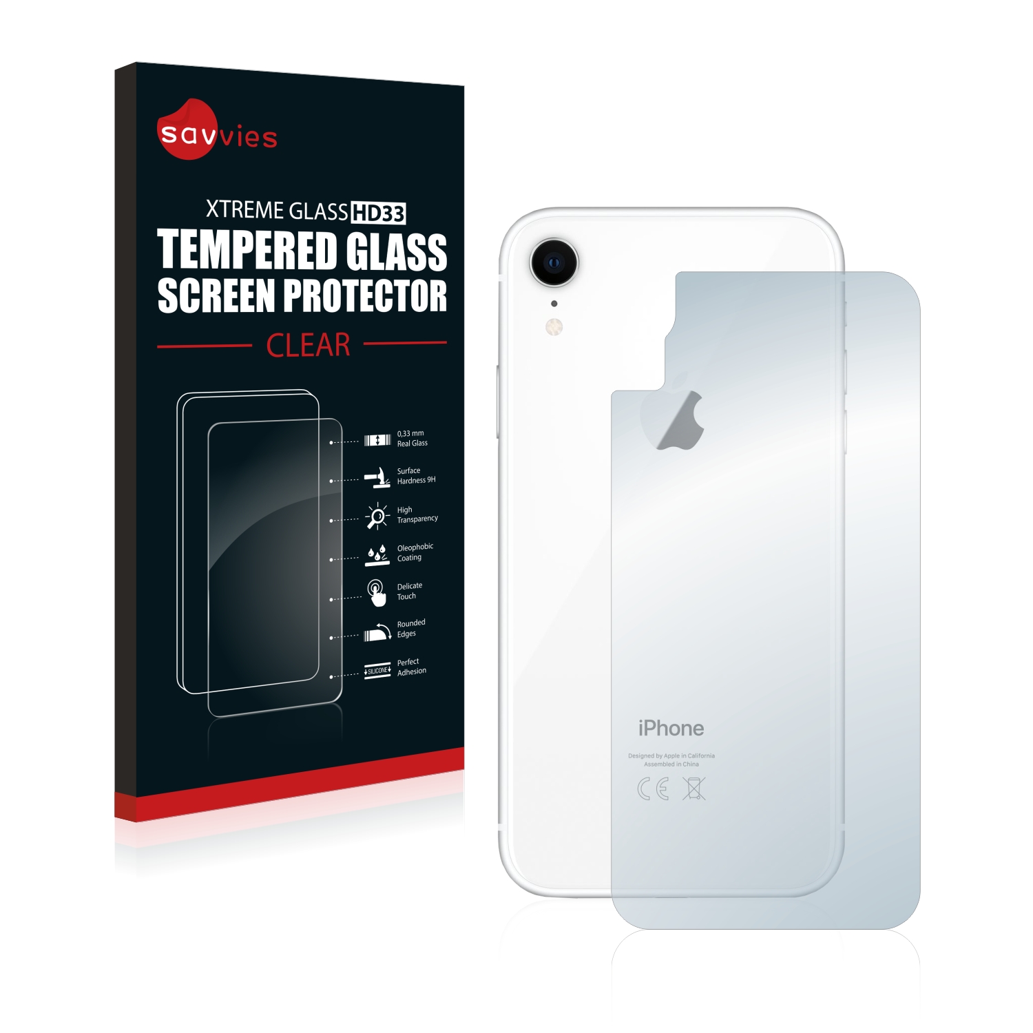 Tvrzené sklo Savvies Xtreme Glass HD33 pro Apple iPhone XR (Zadní strana)