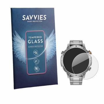 Vorderseite einer Produktverpackung mit dem Markenlogo Savvies. Daneben ist das Gerät SUNKTA EF26-C mit dem zugehörigen Displa
