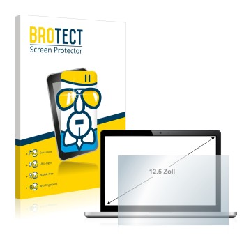 Parte frontal de un envase de producto con el logotipo de la marca BROTECT. Al lado se muestra el dispositivo con su protector