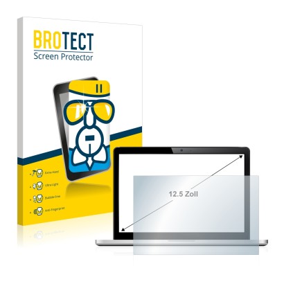 Parte frontal de un envase de producto con el logotipo de la marca BROTECT. Al lado se muestra el dispositivo con su protector