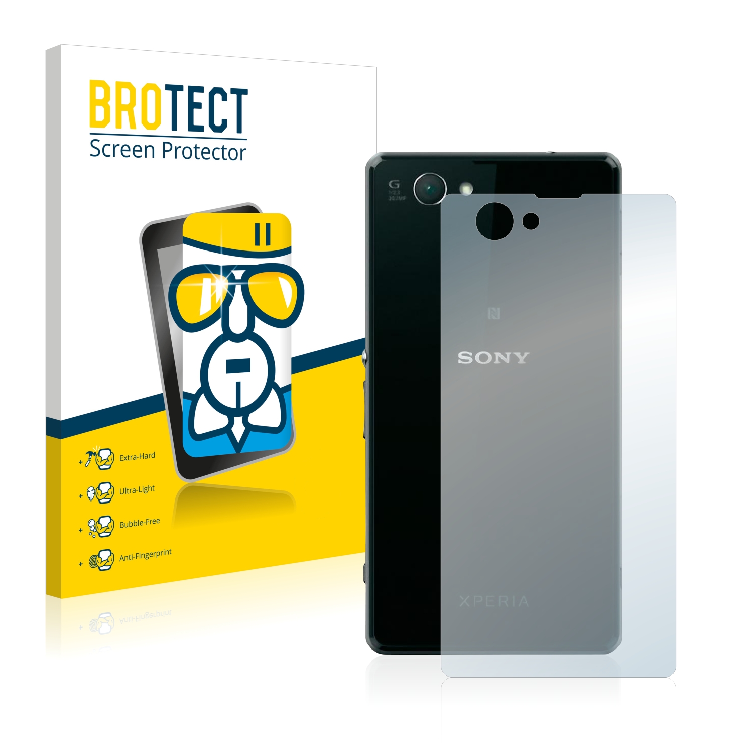 BROTECT AirGlass čirá skleněná fólie pro Sony Xperia Z1 Compact D5503 (zadní strana)