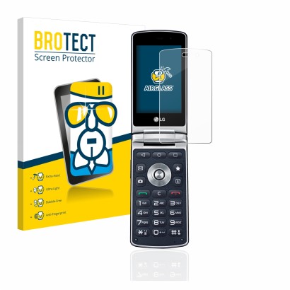 Vorderseite einer Produktverpackung mit dem Markenlogo BROTECT. Daneben ist das Gerät LG Wine Smart H410 mit dem zugehörigen D